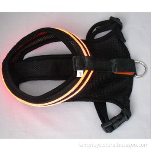 LED doublee optical fibers web cloth flashing angel chest harness